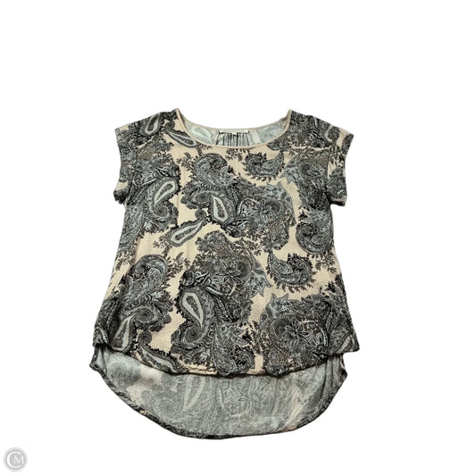 Top Short Sleeve By Daniel Rainn In Paisley Print, Size: Xs