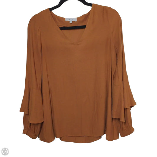 Top Long Sleeve By Ro & De In Orange, Size: S