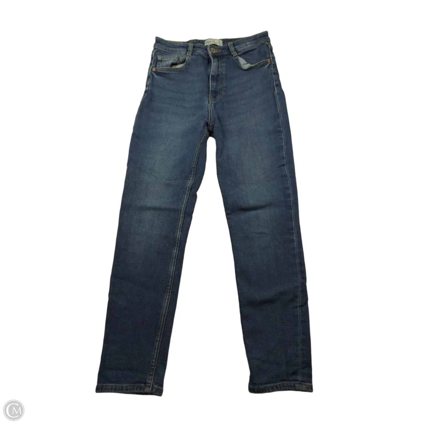 Jeans Skinny By Zara In Blue Denim, Size: 6