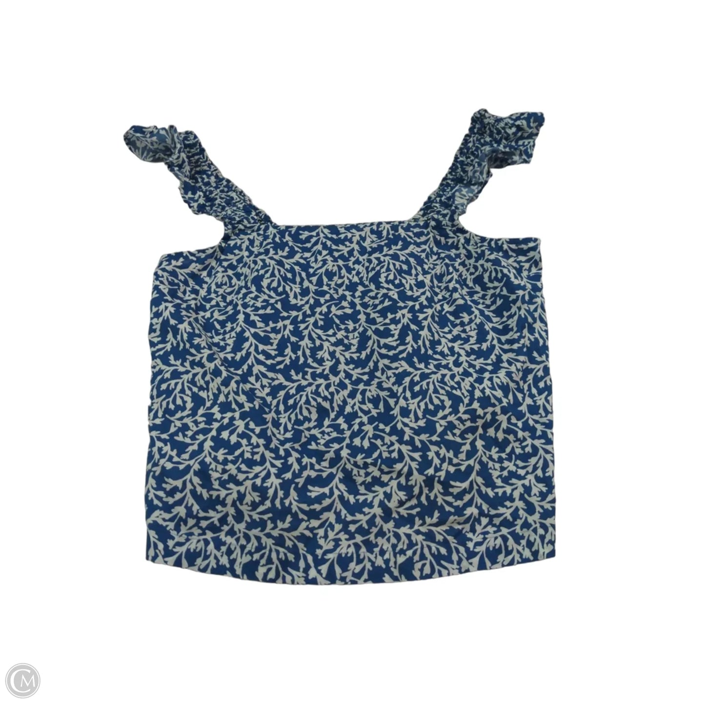 Top Sleeveless By J. Crew In Blue & White, Size: M