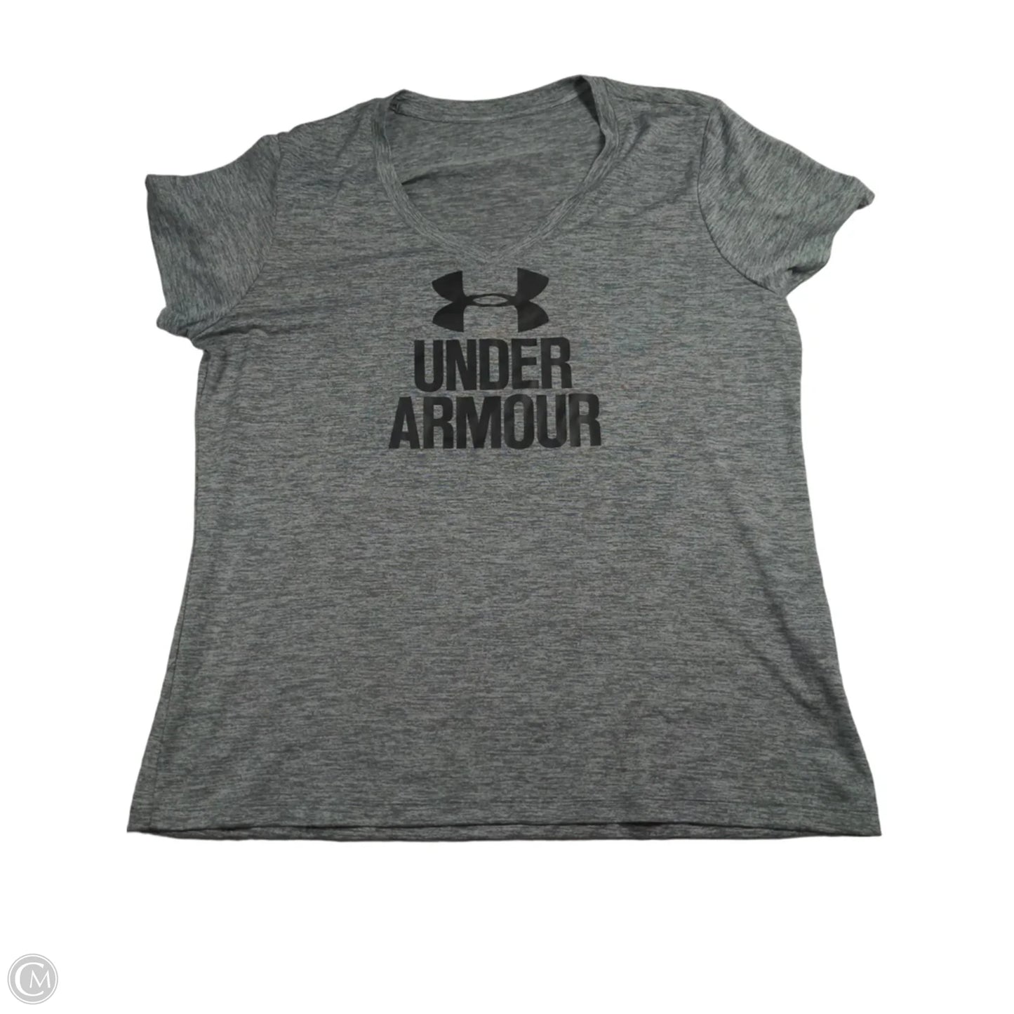 Athletic Top Short Sleeve By Under Armour In Grey, Size: Xl