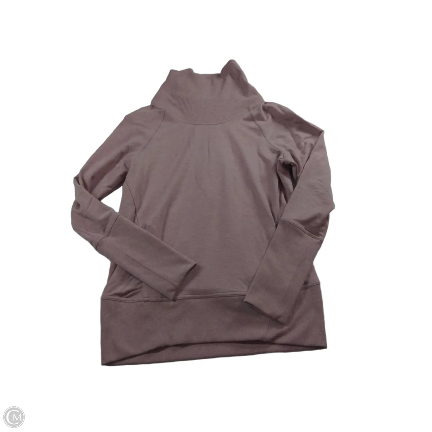 Athletic Top Long Sleeve Collar By Lululemon In Pink, Size: 4