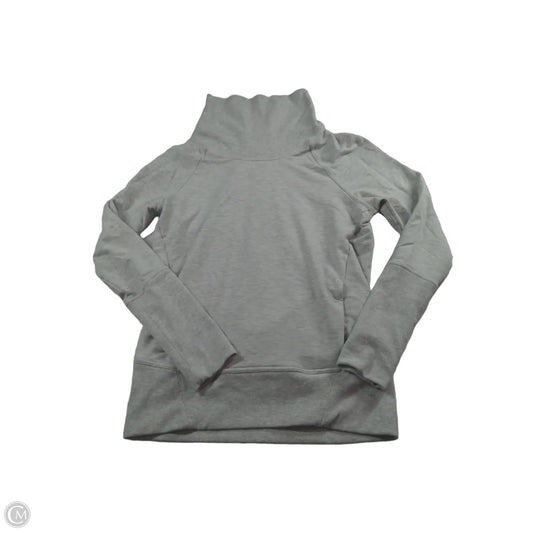 Athletic Top Long Sleeve Collar By Lululemon In Grey, Size: 4