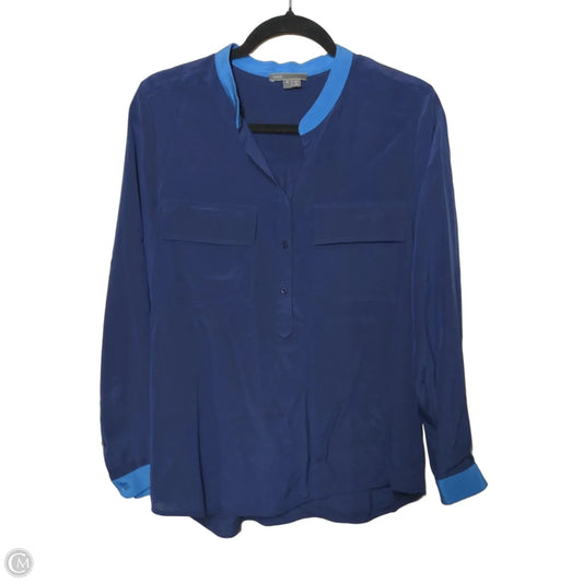 Top Long Sleeve By Vince In Navy, Size: 4
