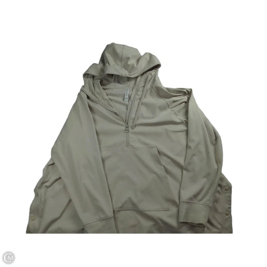 Athletic Top Long Sleeve Collar By Athleta In Beige, Size: L