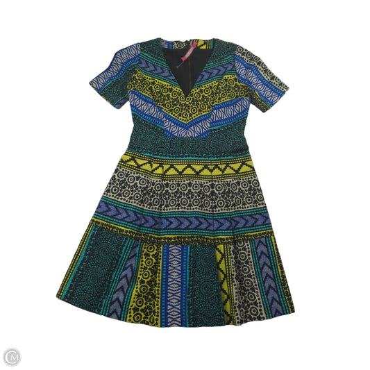 Dress Casual Midi By Tracy Reese In Blue & Yellow, Size: 4