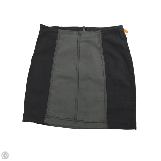 Skirt Mini & Short By Free People In Black & Grey, Size: 4