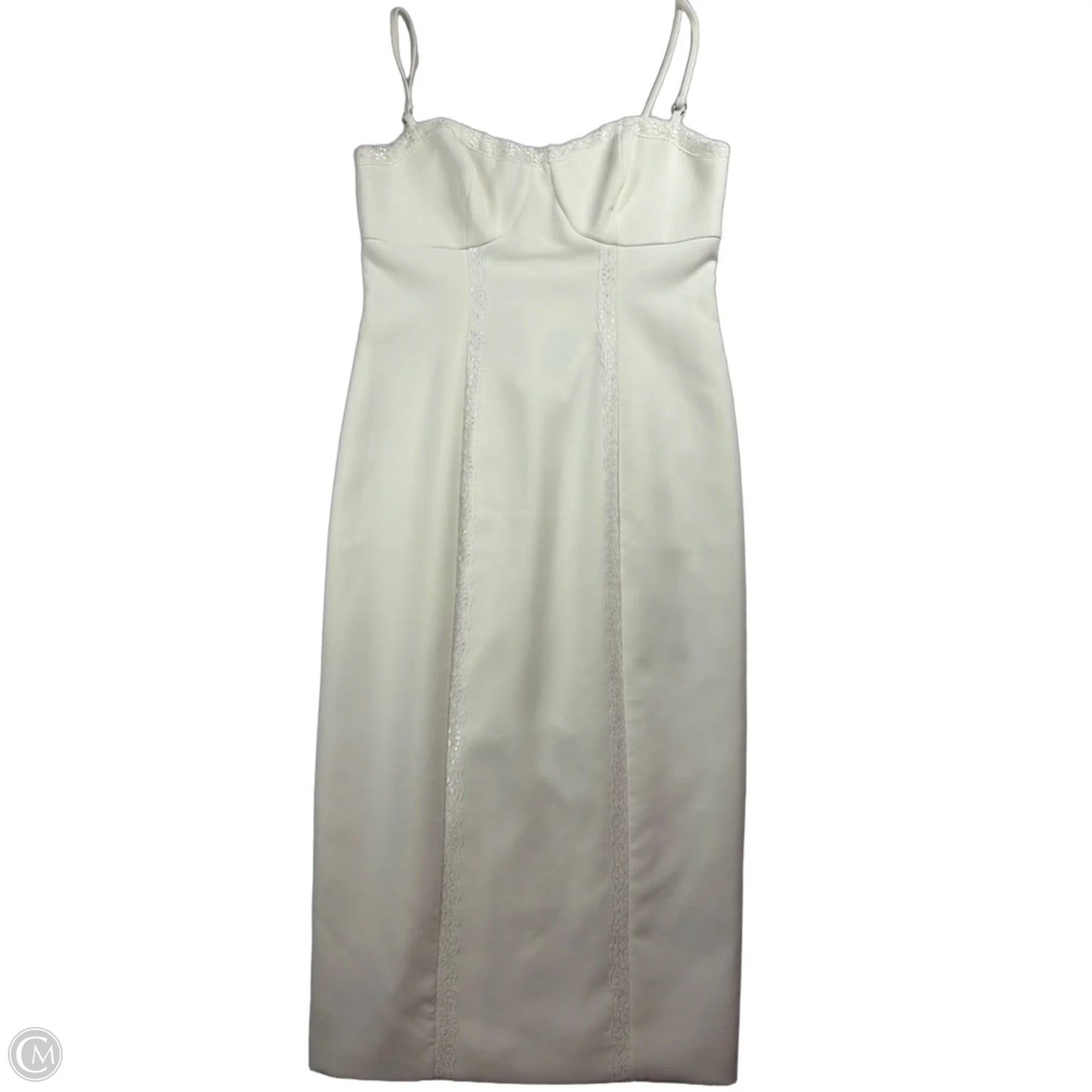Dress Party Midi By Clothes Mentor In White, Size: 10
