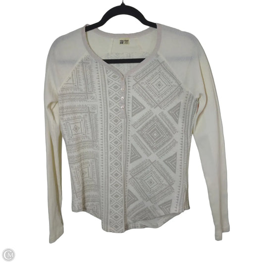 Top Long Sleeve By Marmot In Cream, Size: S