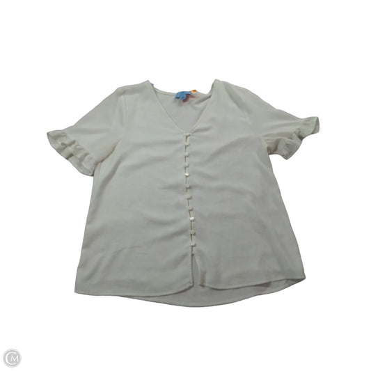 Top Short Sleeve By Cece In White, Size: M