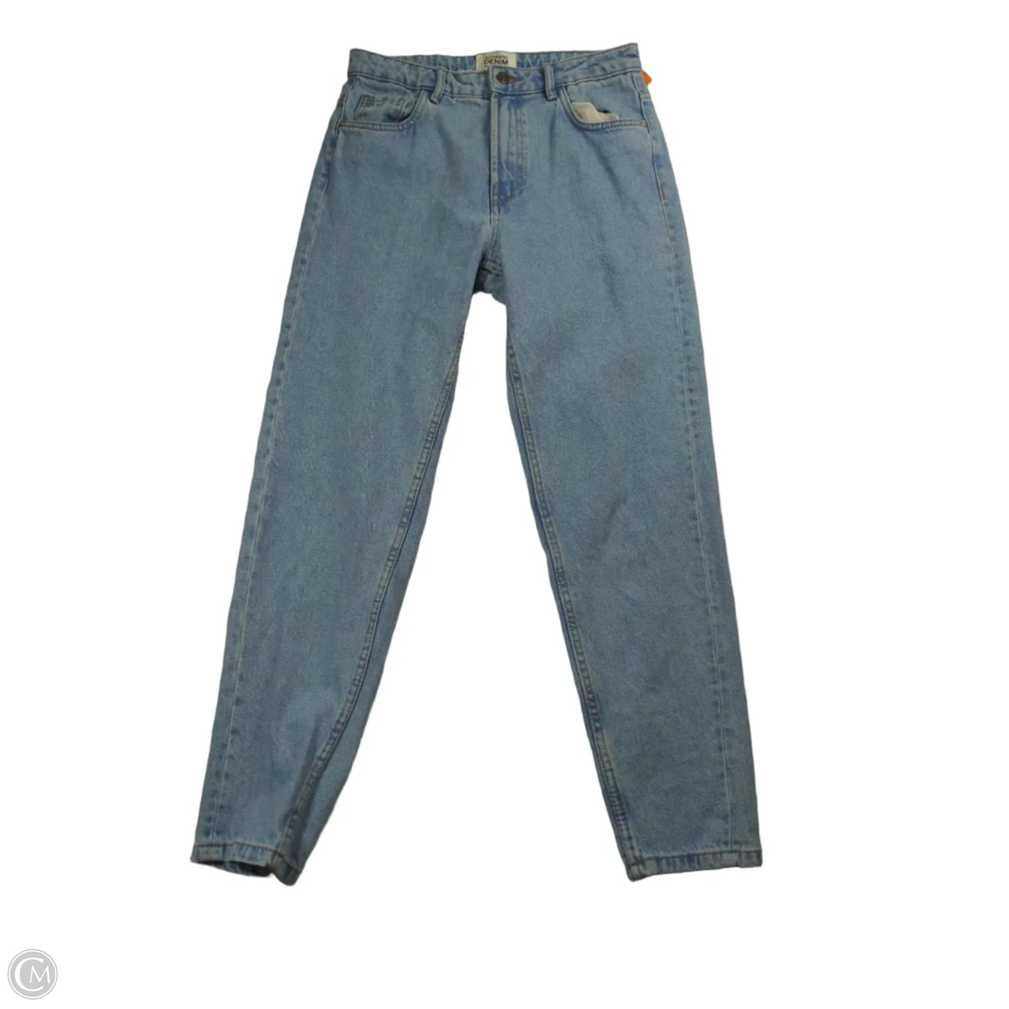 Jeans Straight By Zara In Blue Denim, Size: 4