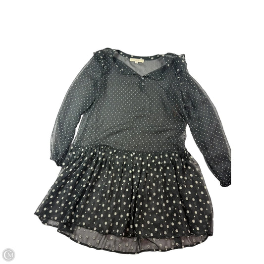 Tunic Long Sleeve By Loft In Black, Size: S