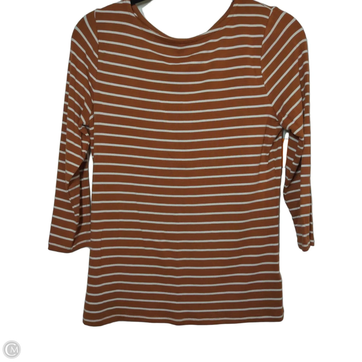 Top 3/4 Sleeve Basic By A New Day In Striped Pattern, Size: S