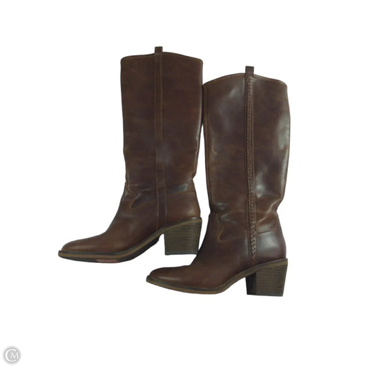 Boots Leather By Lucky Brand In Brown, Size: 6