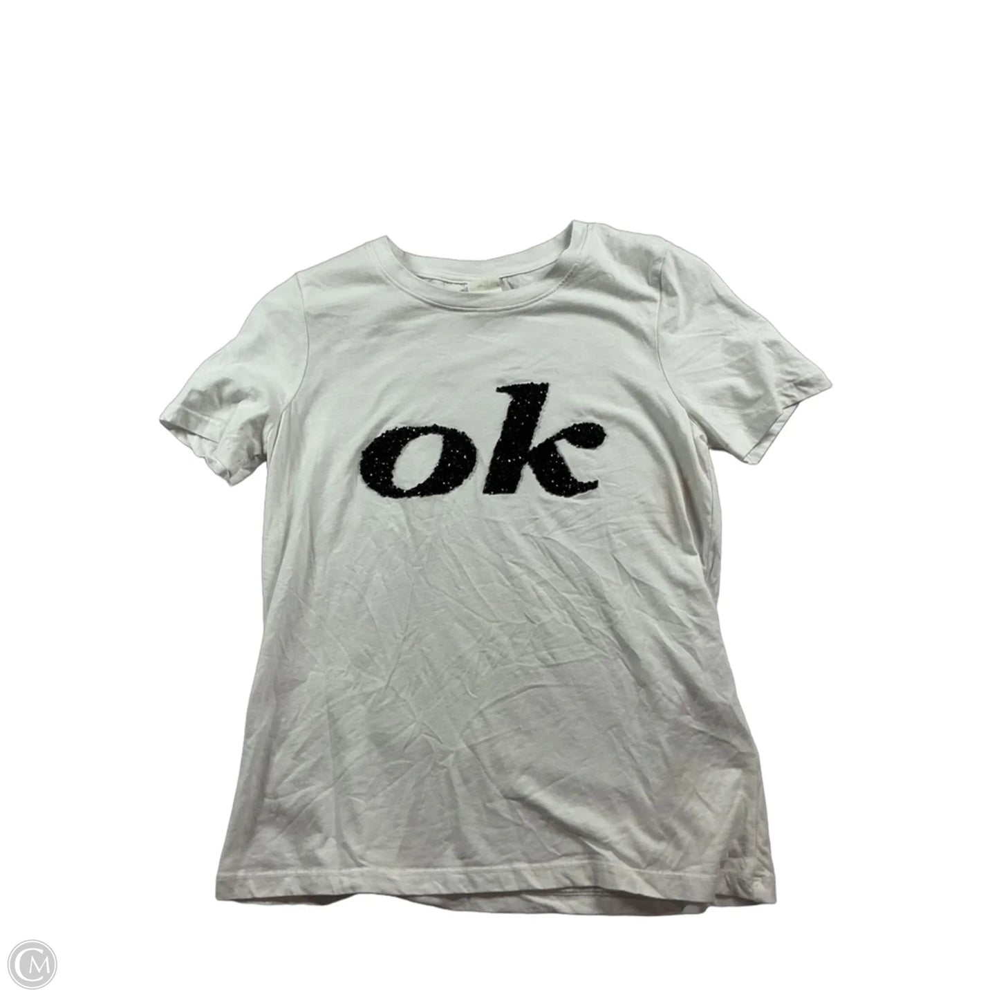 Top Short Sleeve By H&m In White, Size: Xs