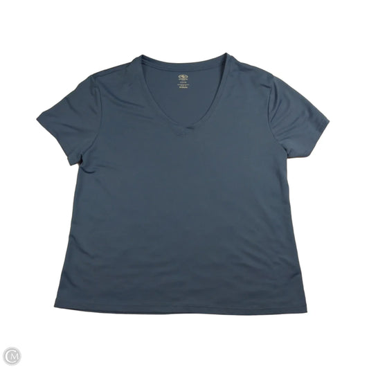 Top Short Sleeve Basic By Athletic Works In Blue, Size: L