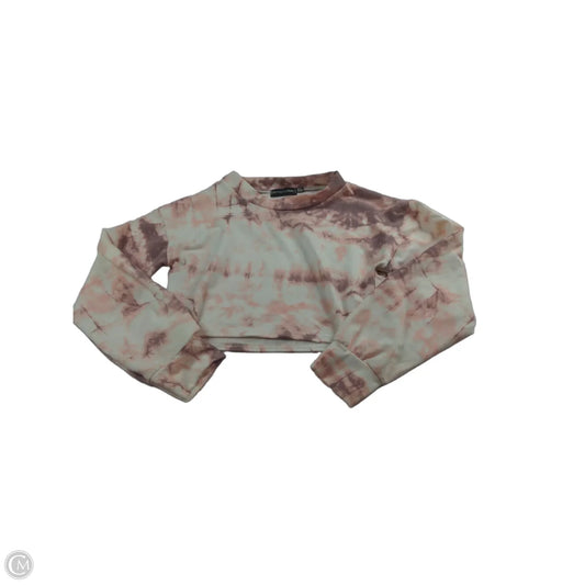 Top Long Sleeve By Pretty Little Thing In Pink & Purple, Size: 8