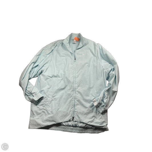 Athletic Jacket By Nike In Aqua, Size: S