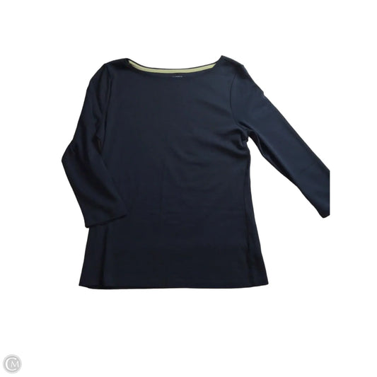 Top 3/4 Sleeve By Talbots In Navy, Size: M