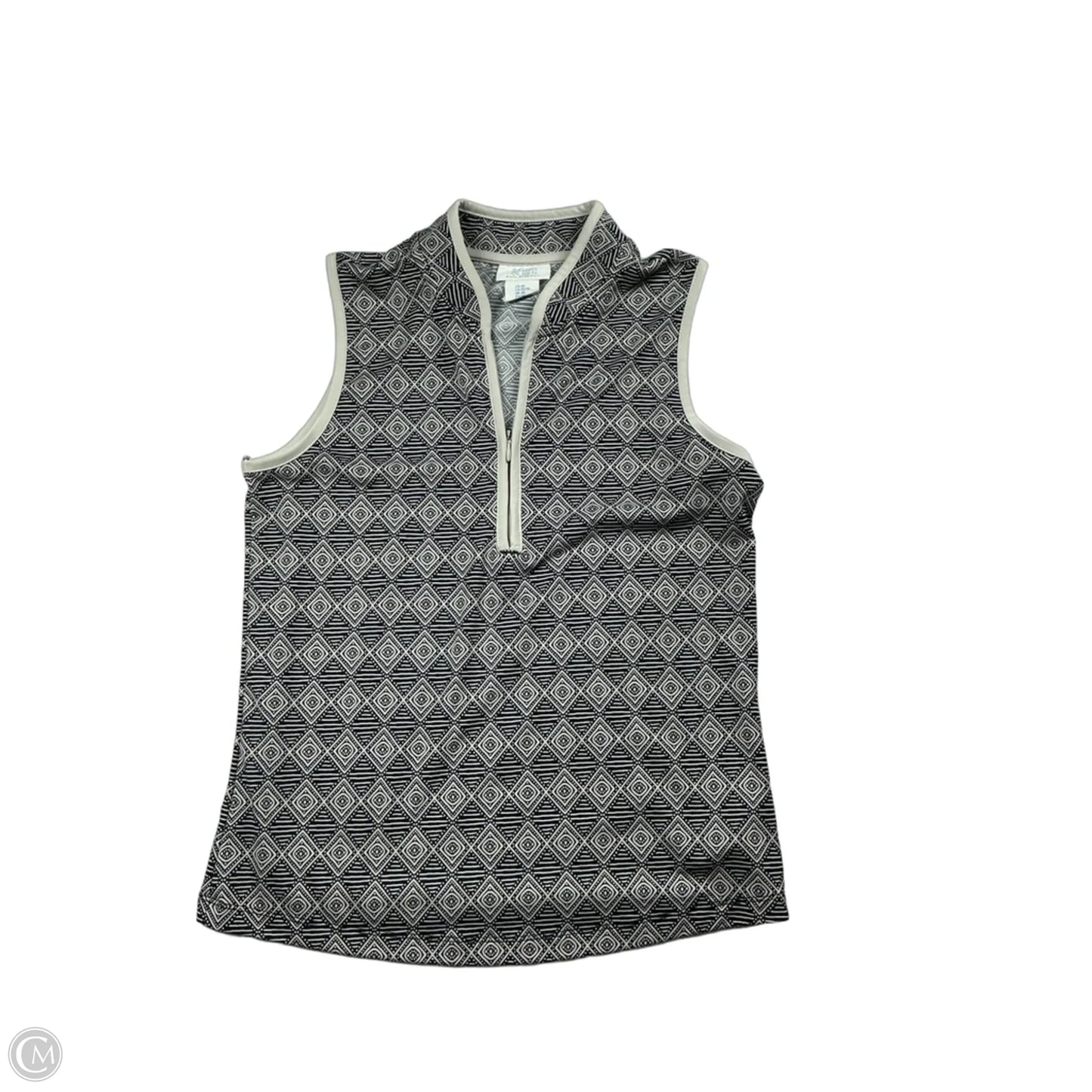Athletic Tank Top By Sigrid Olsen In Black & White, Size: Xs