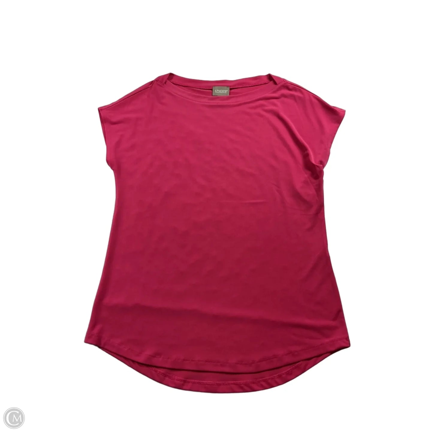 Top Short Sleeve Basic By Chicos In Pink, Size: S