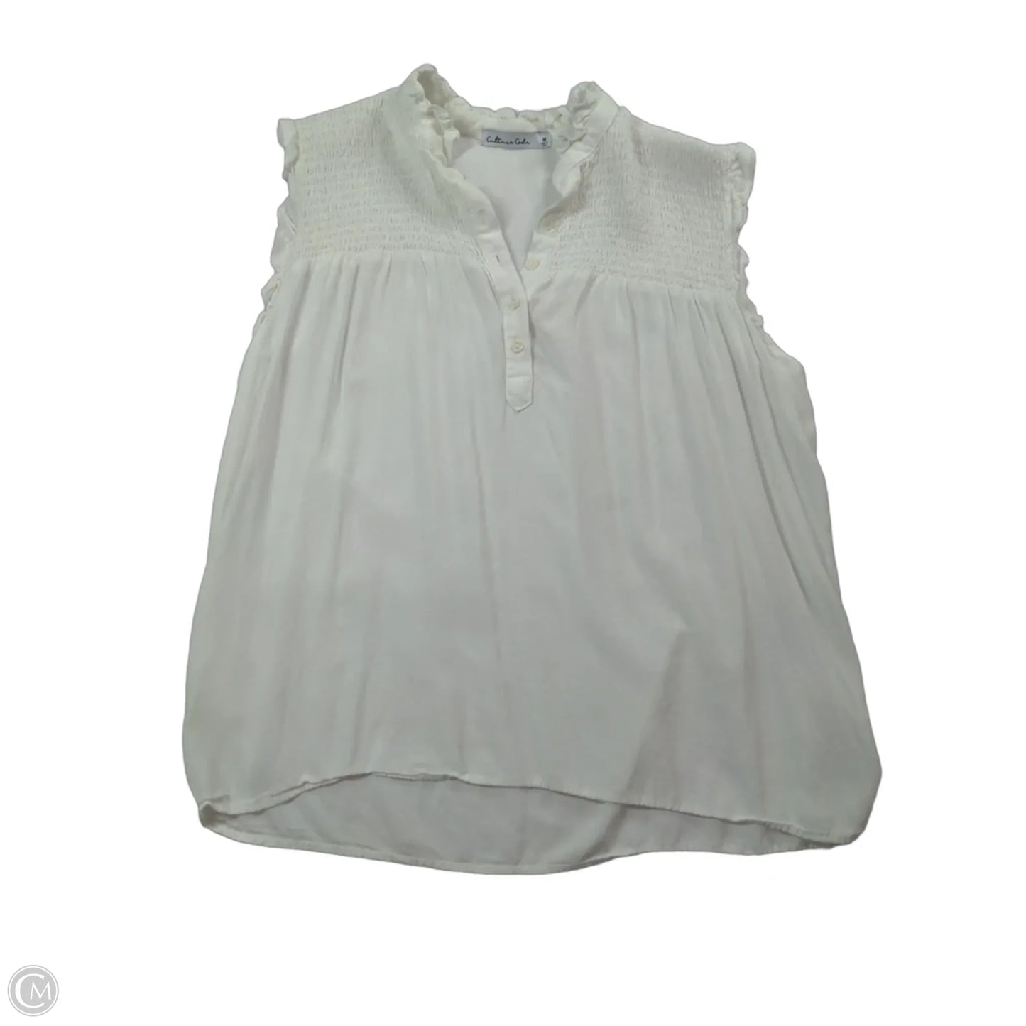 Blouse Sleeveless By Clothes Mentor In White, Size: M