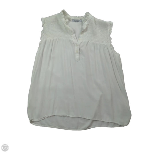 Blouse Sleeveless By Clothes Mentor In White, Size: M
