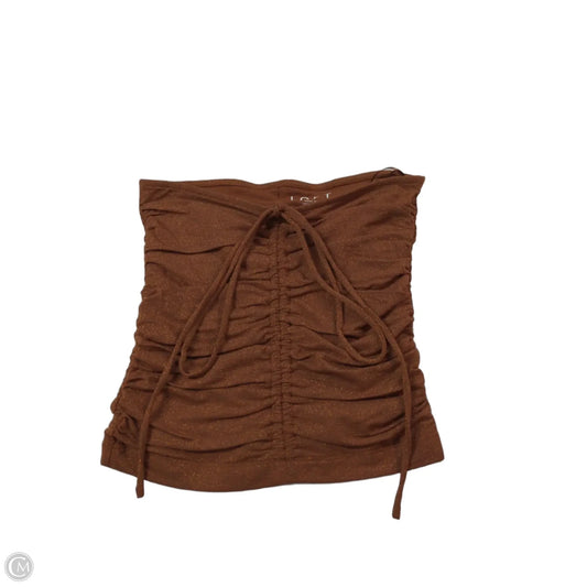 Top Sleeveless By Loft In Brown, Size: Xs