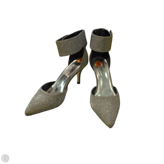 Shoes Heels Stiletto By Nicole Miller In Silver & Tan, Size: 7
