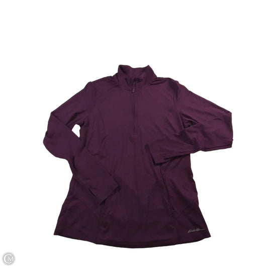 Athletic Jacket By Eddie Bauer In Purple, Size: L