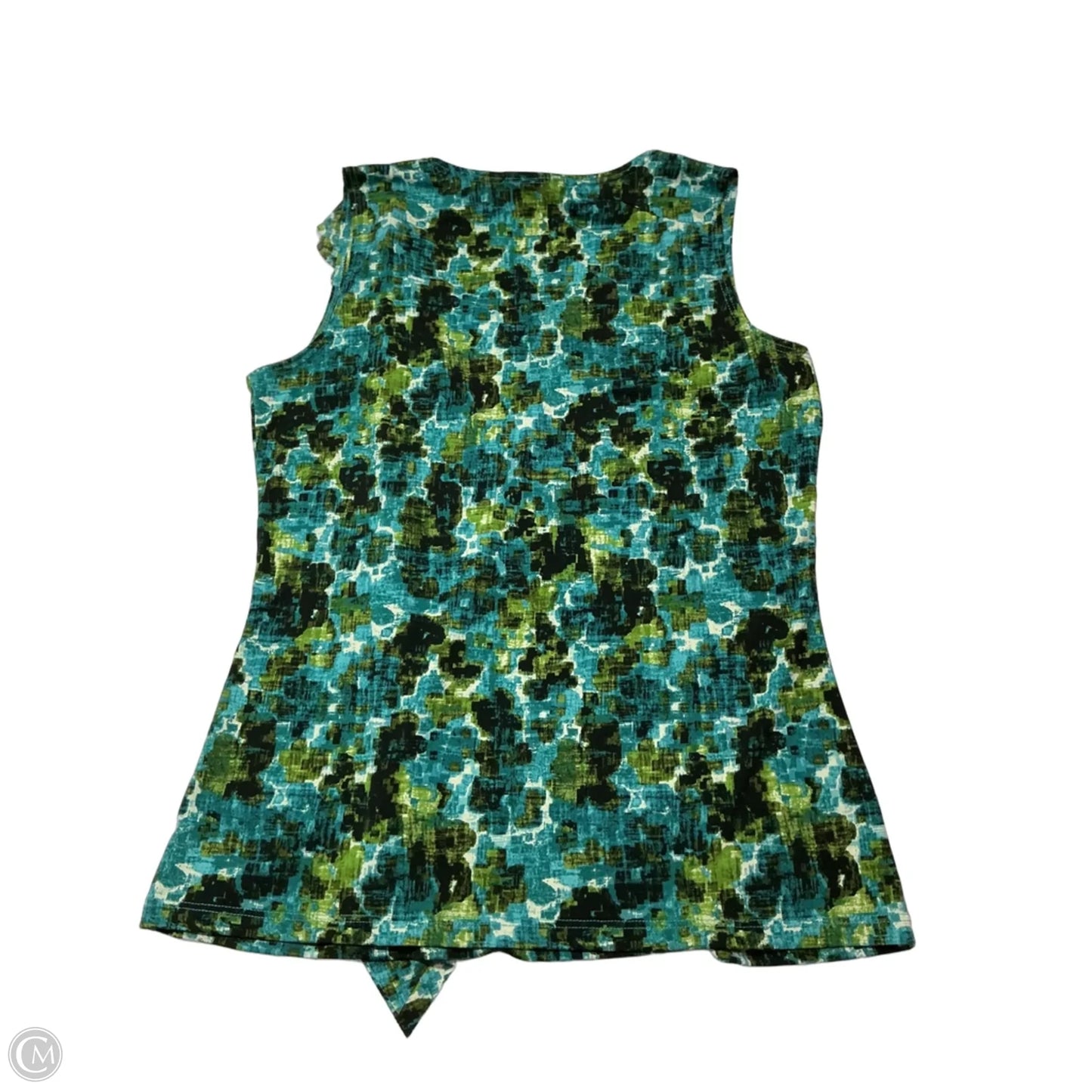 Top Sleeveless By Anne Klein In Blue & Green, Size: Xl
