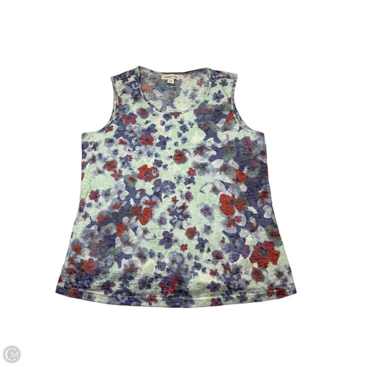 Top Sleeveless By Coldwater Creek In Floral Print, Size: Xl