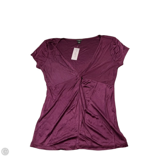 Top Short Sleeve By Ann Taylor In Purple, Size: Xsp