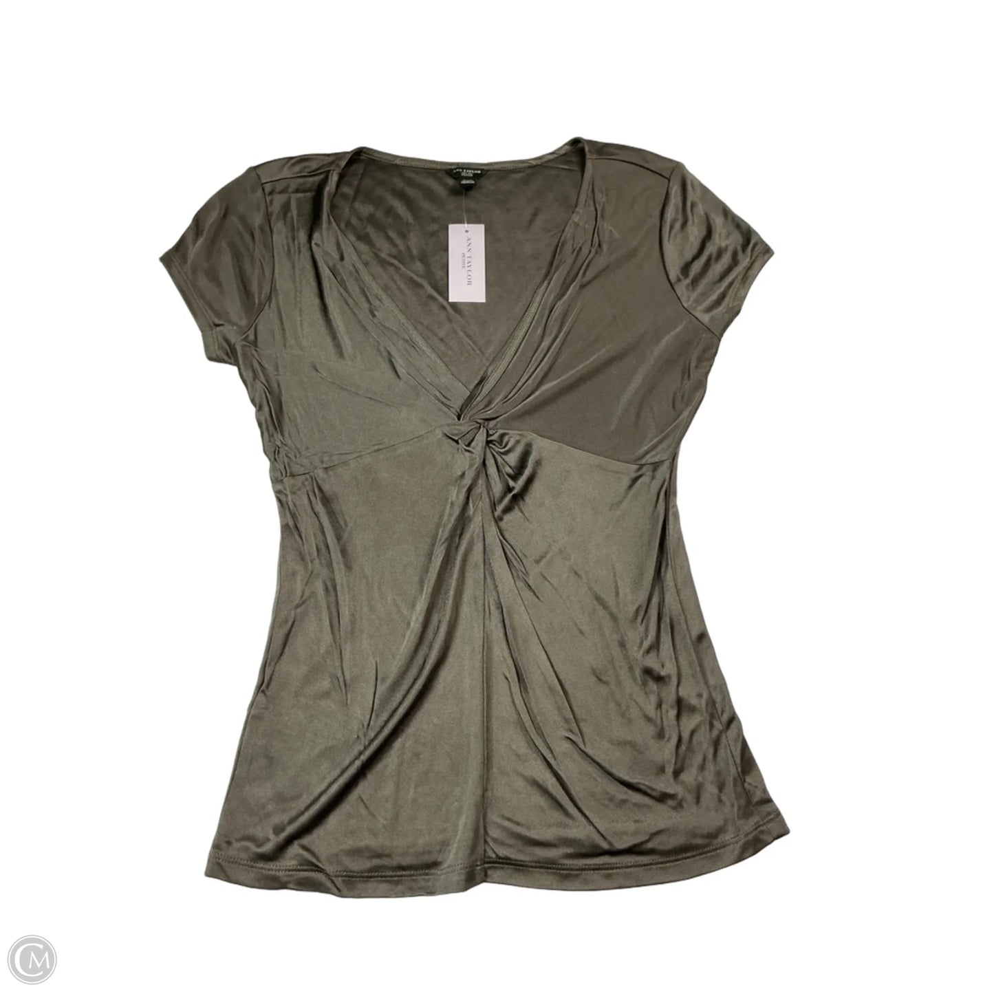 Top Short Sleeve By Ann Taylor In Grey, Size: Xsp