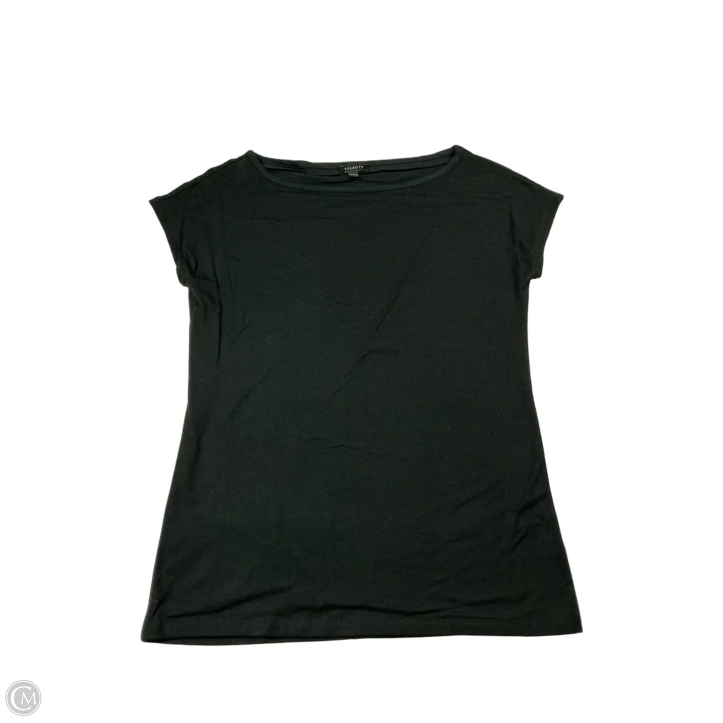 Top Short Sleeve Basic By Talbots In Black, Size: Xs