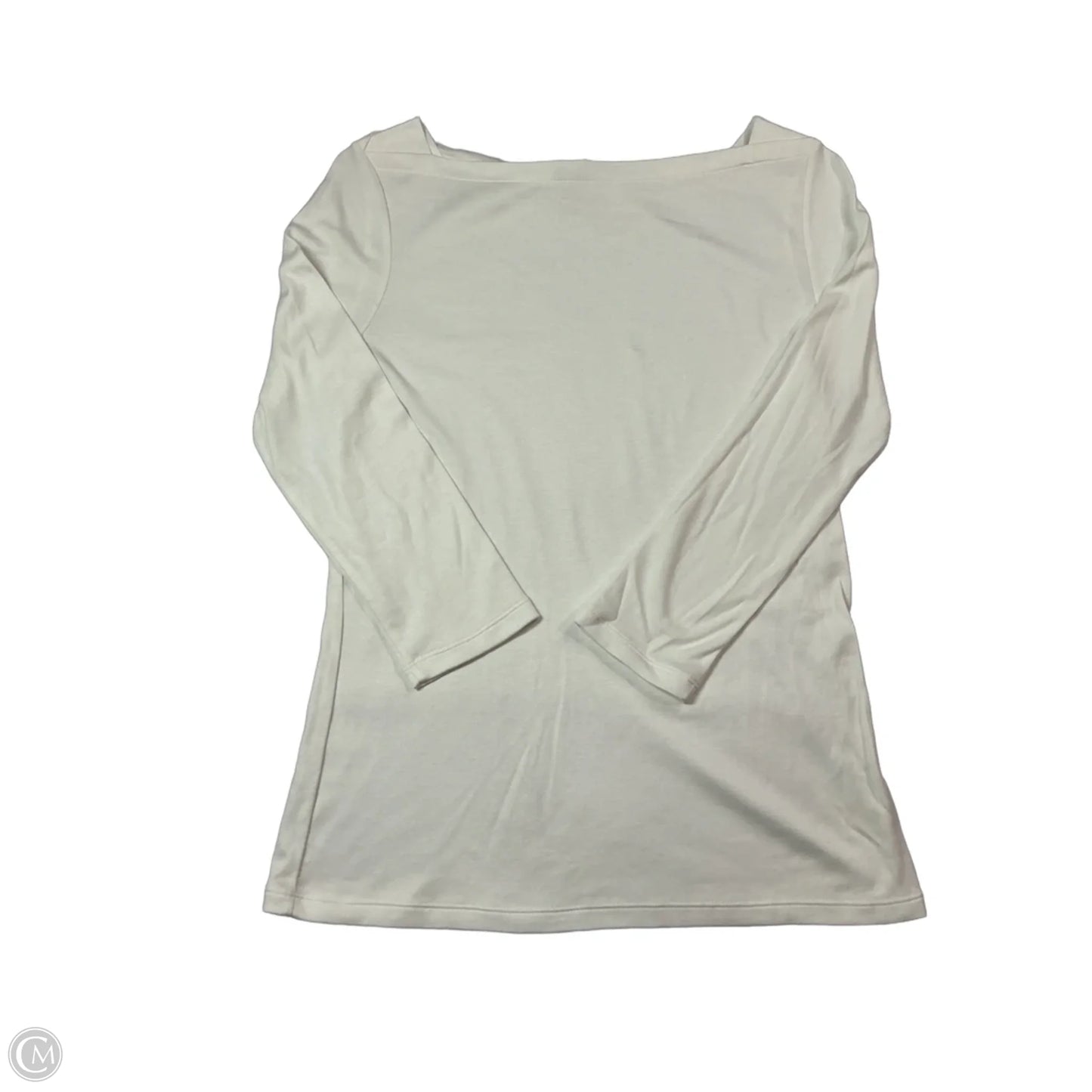 Top Long Sleeve Basic By Talbots In White, Size: Xs