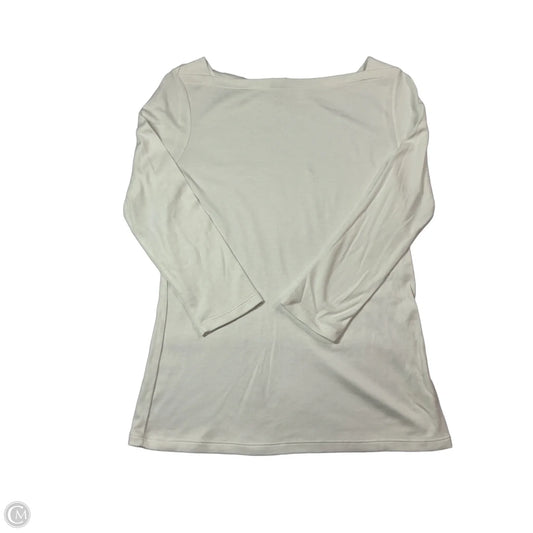 Top Long Sleeve Basic By Talbots In White, Size: Xs
