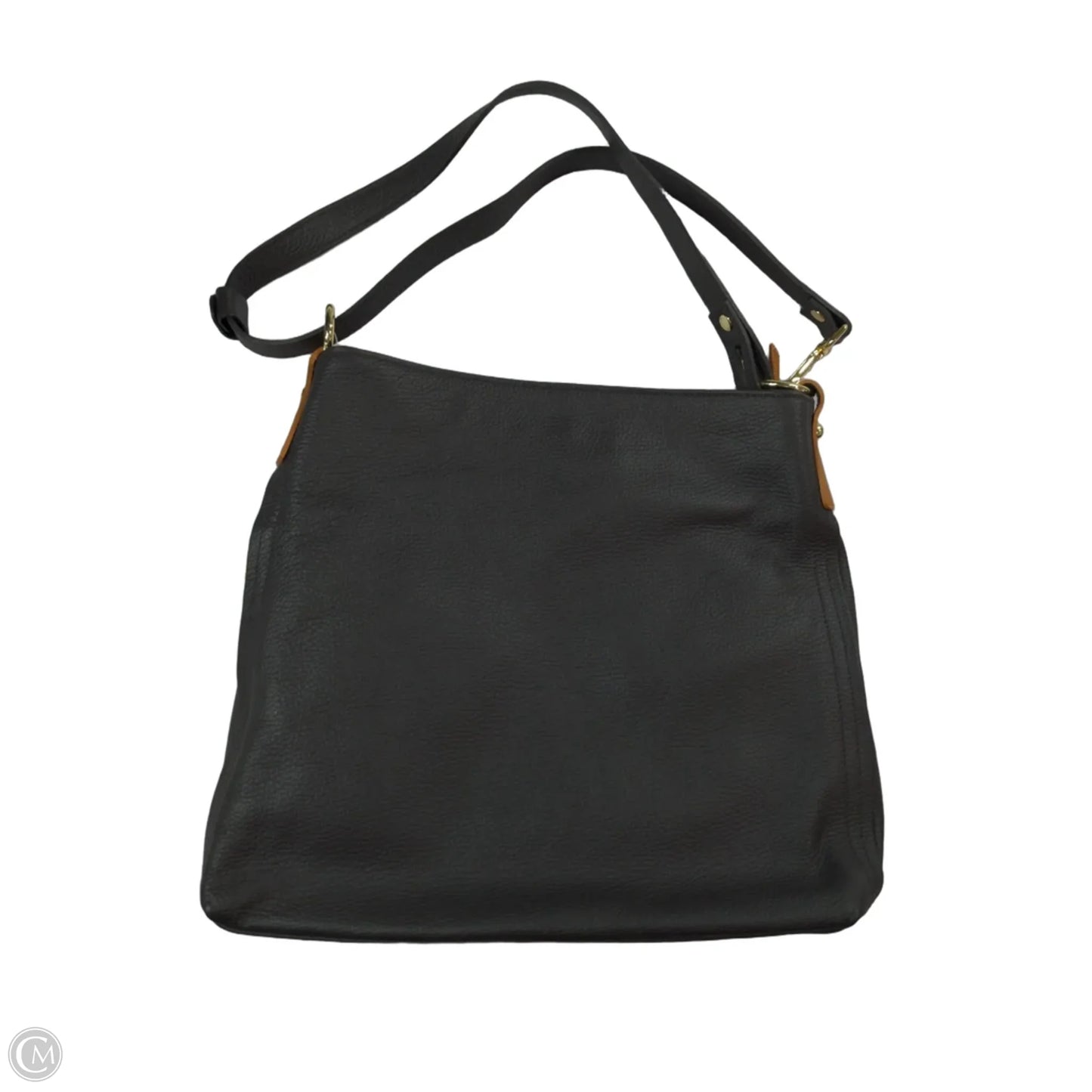 Handbag Leather By Valentina, Size: Medium