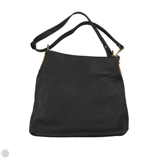 Handbag Leather By Valentina, Size: Medium