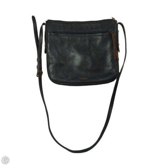 Crossbody Leather By Fossil, Size: Medium