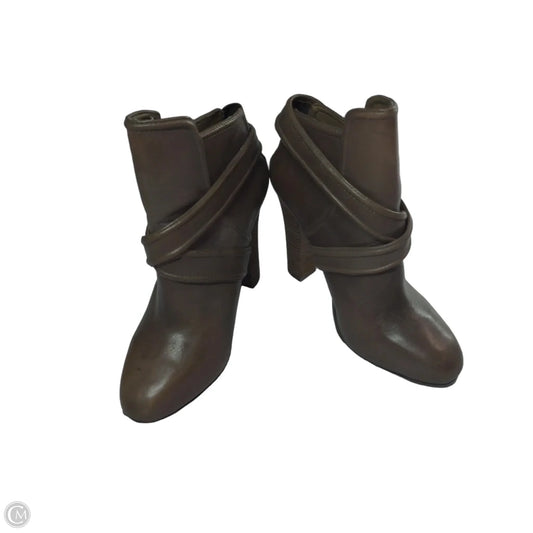 Boots Ankle Heels By Max Studio In Brown, Size: 9.5