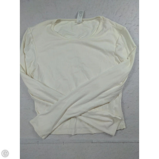 Top Long Sleeve By Yogalicious In Cream, Size: M
