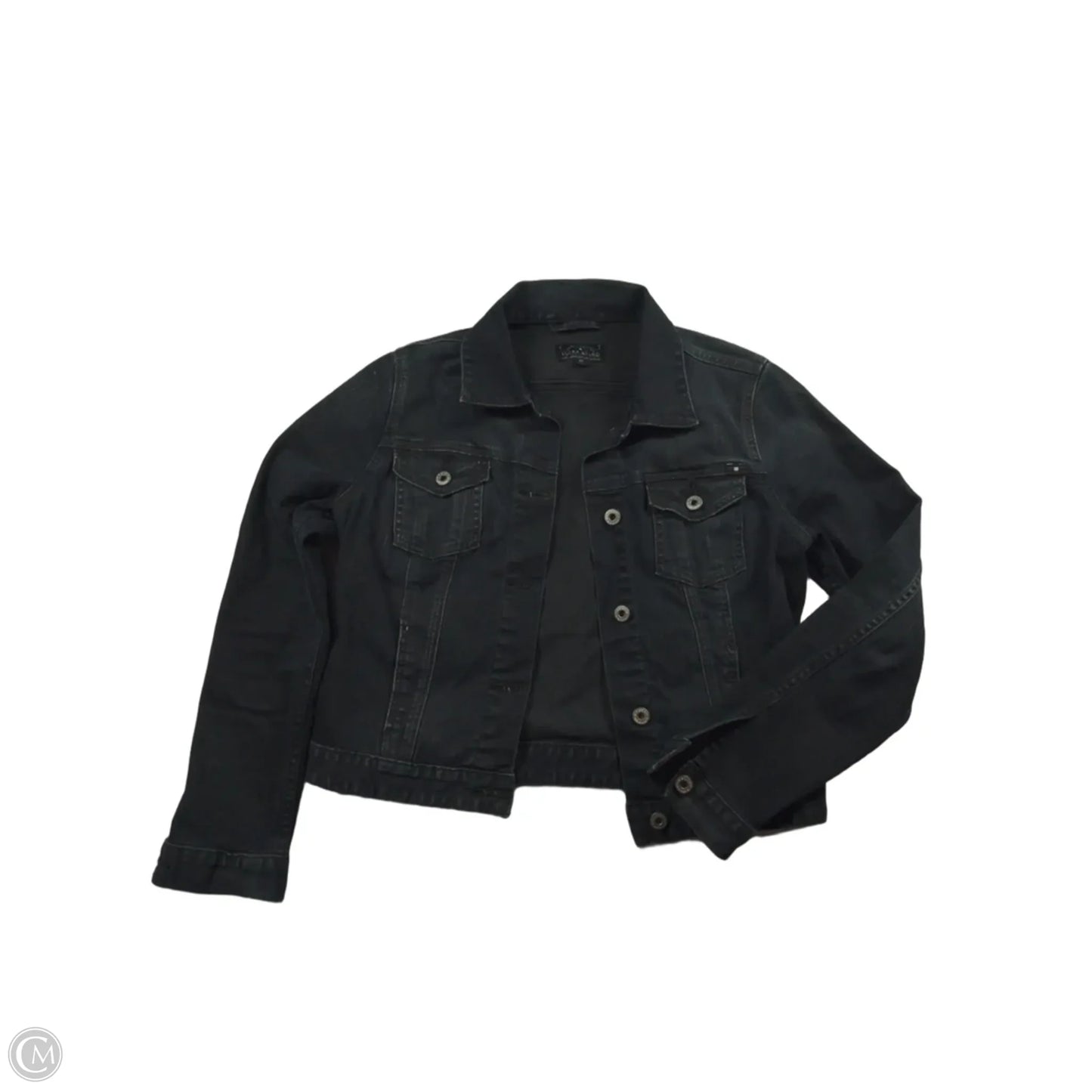 Jacket Denim By Lucky Brand In Black Denim, Size: M