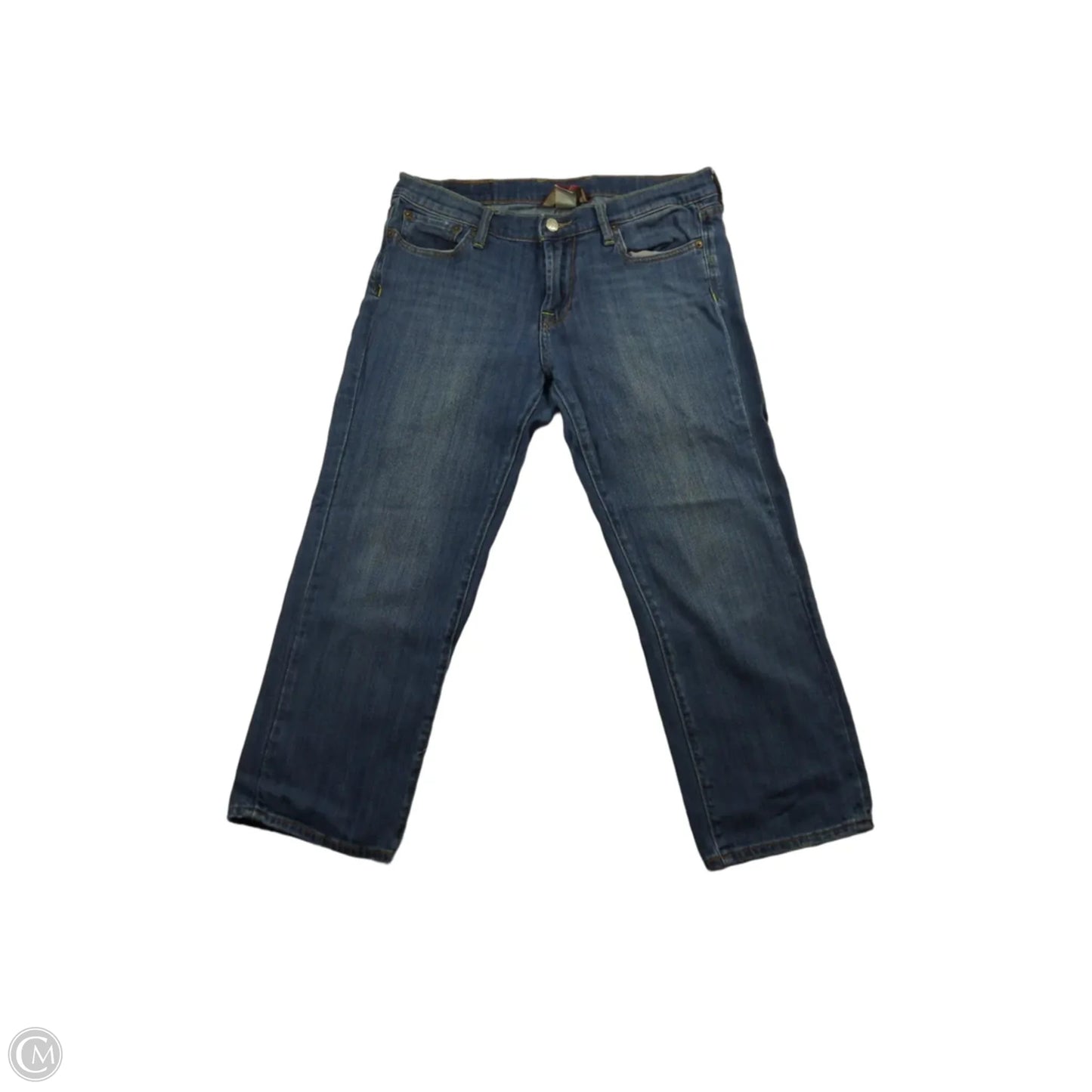 Jeans Cropped By Lucky Brand In Blue Denim, Size: 12