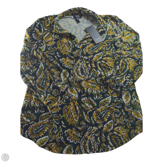 Blouse Long Sleeve By Jones New York In Multi-colored, Size: M
