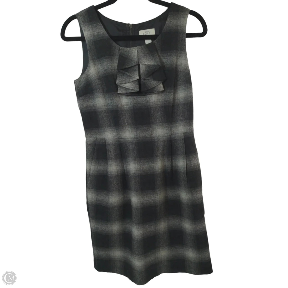 Dress Work By Loft In Black & Grey, Size: 2