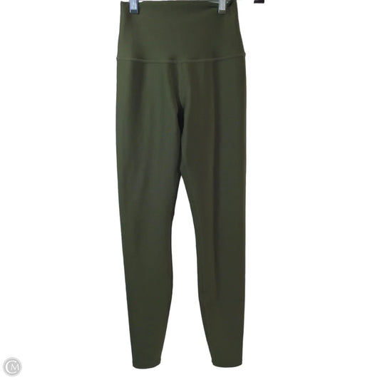 Athletic Leggings By Alo In Green, Size: Xxs
