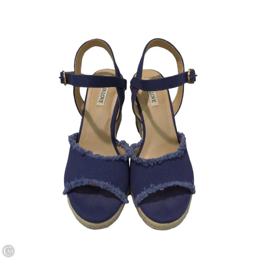 Shoes Heels Wedge By Clothes Mentor In Blue, Size: 9