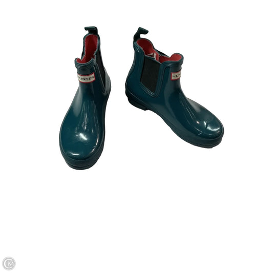 Boots Rain By Hunter In Teal, Size: 9