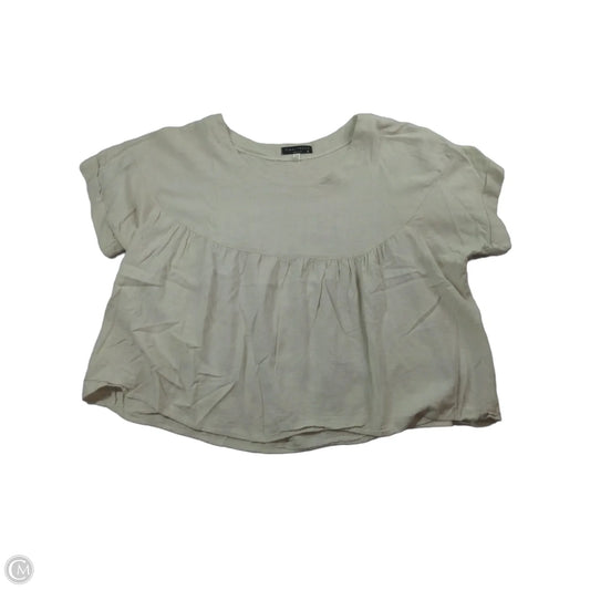 Top Short Sleeve By Final Touch In Cream, Size: M
